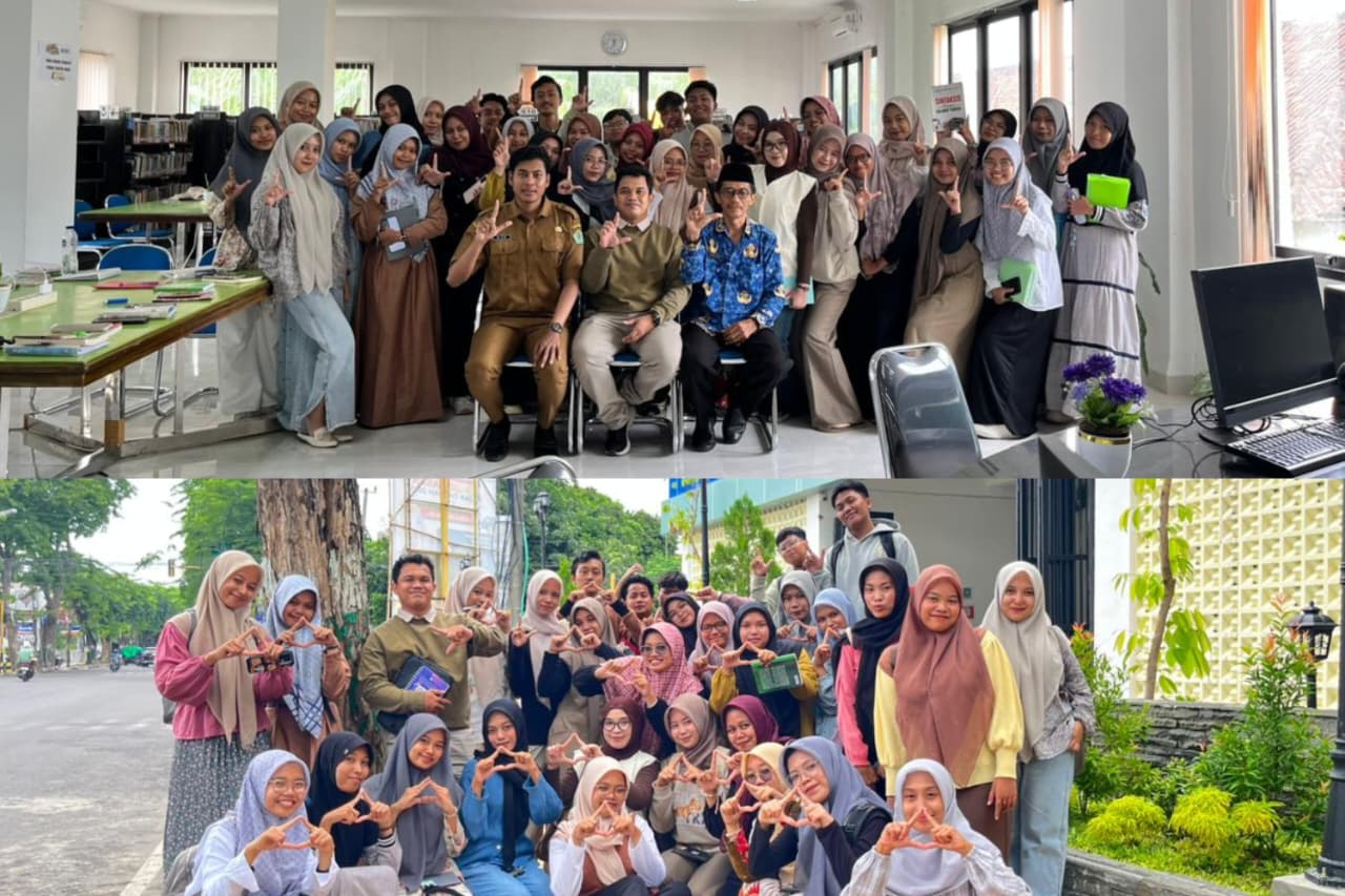 Tingkatkan Pemahaman Sintaksis, Mahasiswa TBIN-A UIN Madura Gelar Praktik Luar Kelas di Perpustakaan M. Tabrani