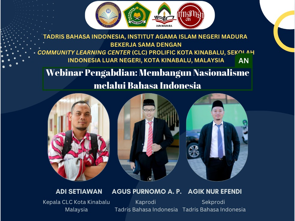Tadris Bahasa Indonesia Gelar Webinar Pengabdian: Kolaborasi dengan CLC Prolific Kota Kinabalu, Sekolah Indonesia Luar Negeri, Kota Kinabalu, Malaysia